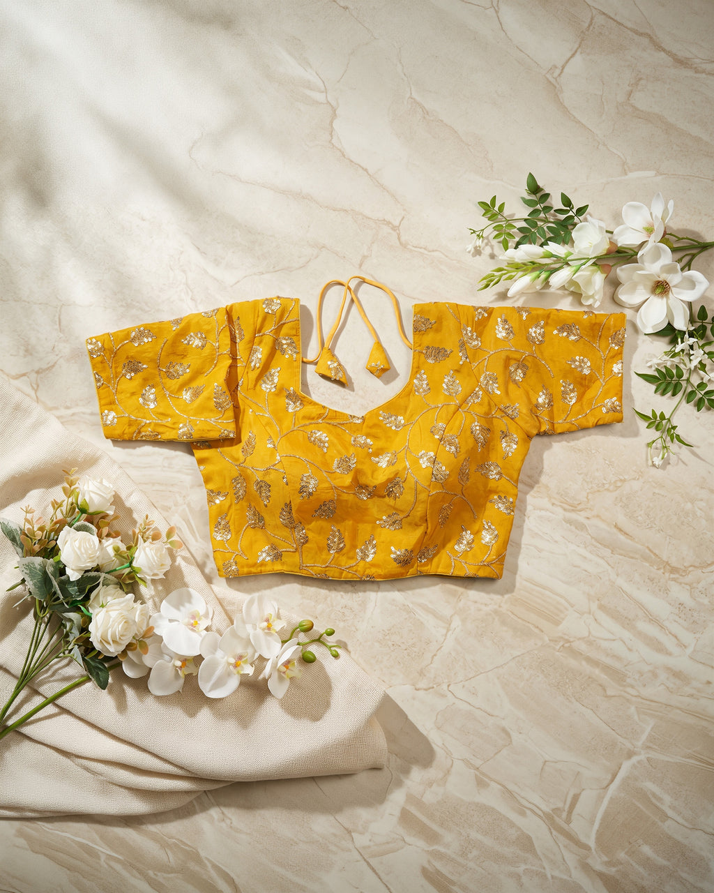 Sunlit Vine Embroidered Blouse