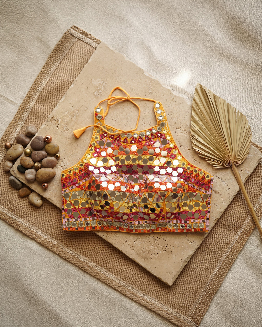 Sunrise Prism Mirror Embroidered Blouse