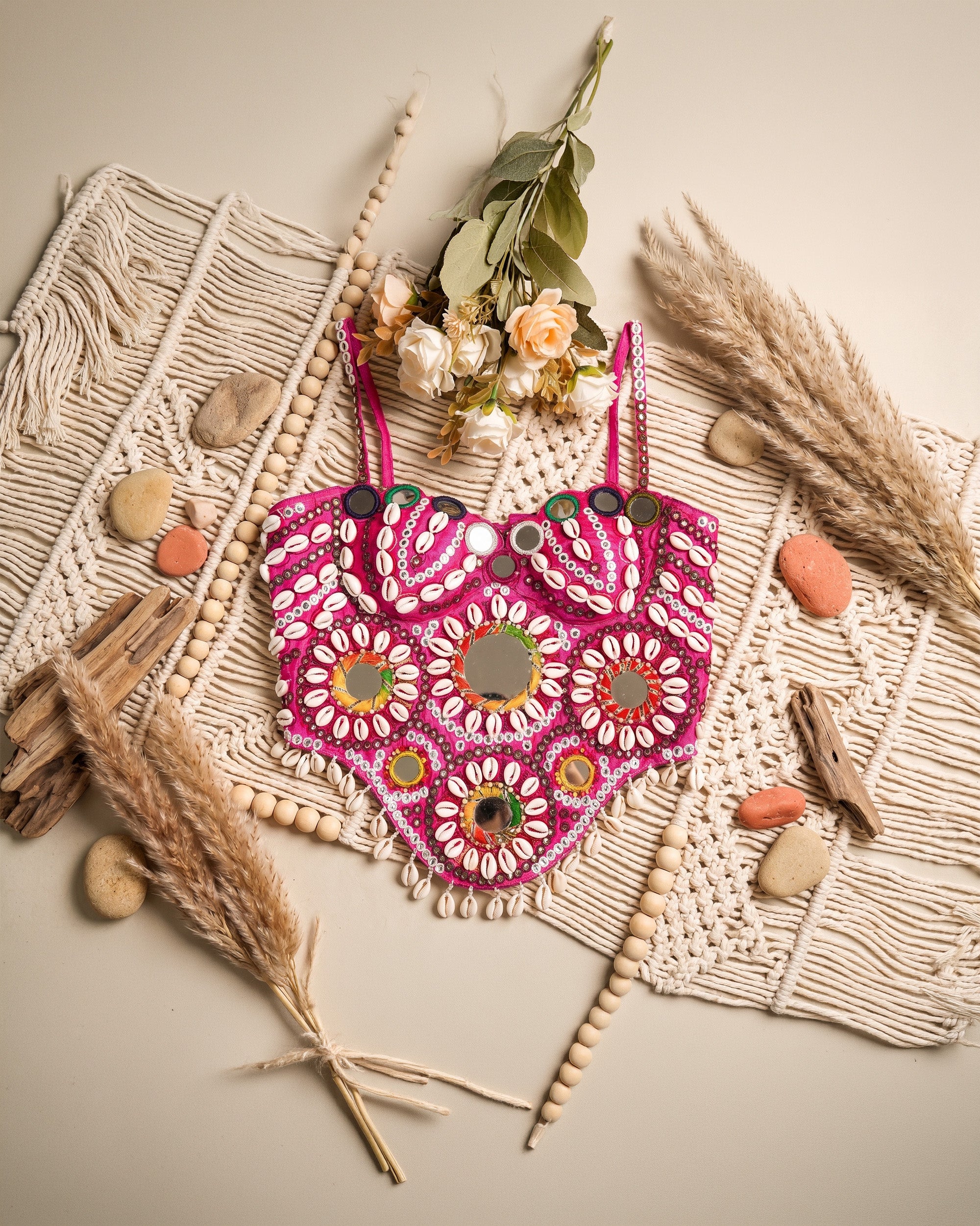 Rani Noor Mirror & Cowrie Heritage Blouse