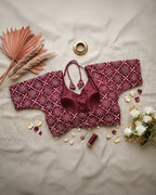 Maroon Bandhani Bloom Blouse