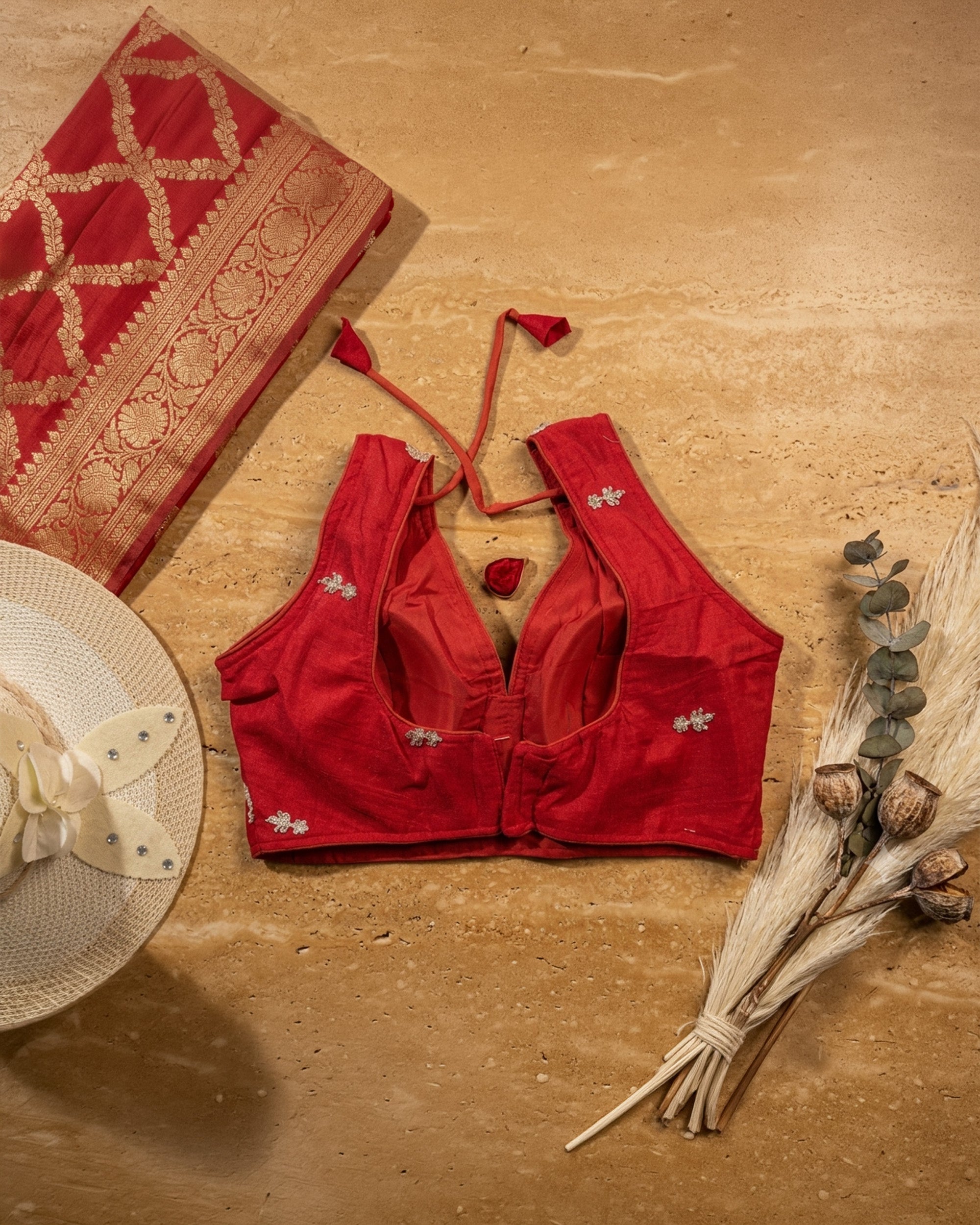 Ruhani Crimson Blouse