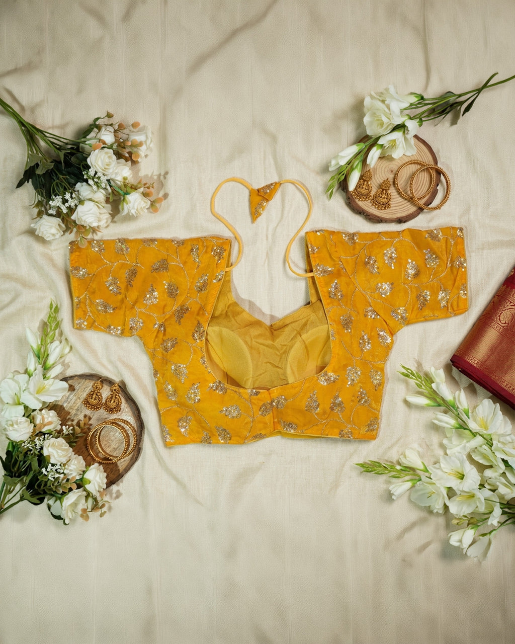 Sunlit Vine Embroidered Blouse