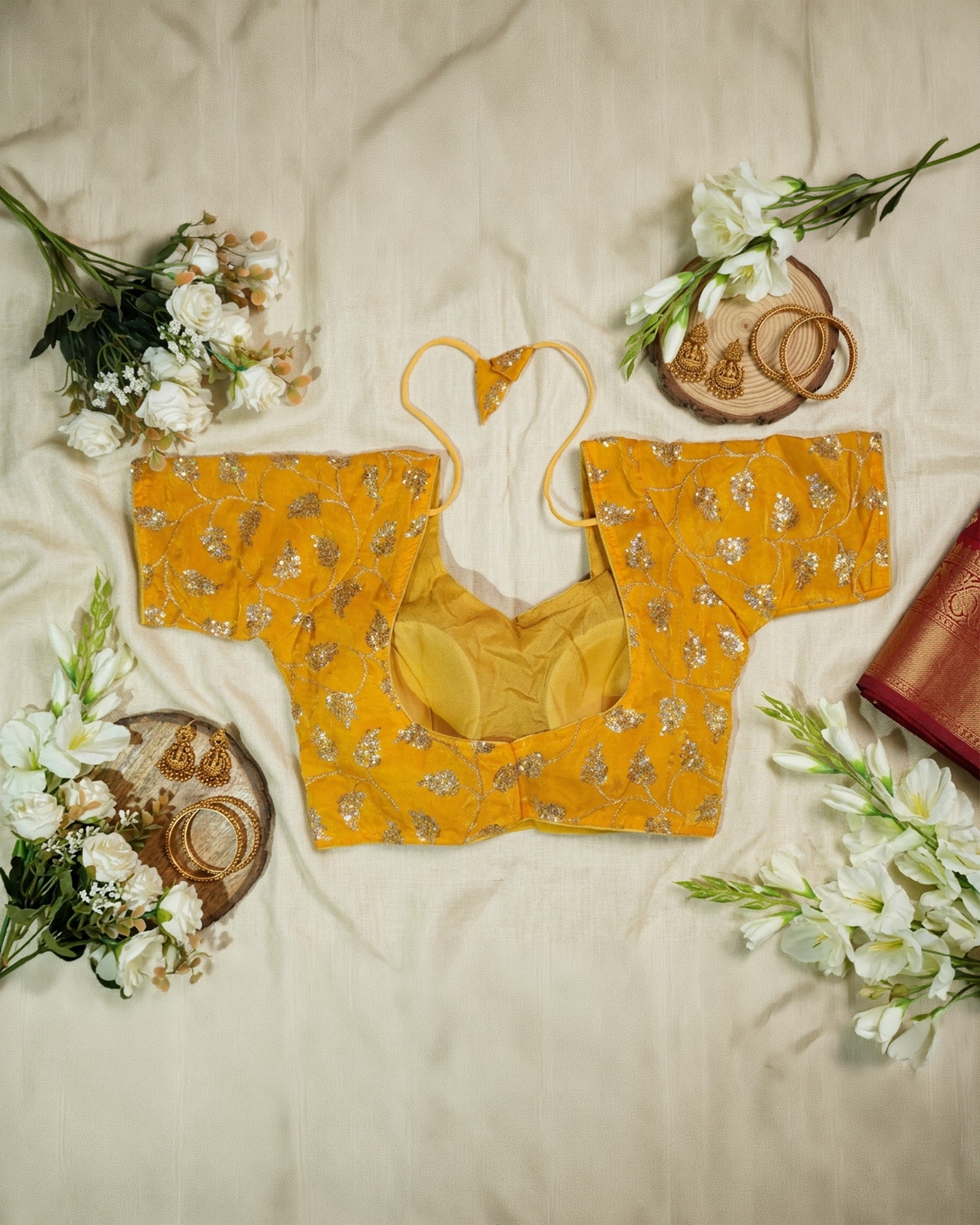Sunlit Vine Embroidered Blouse
