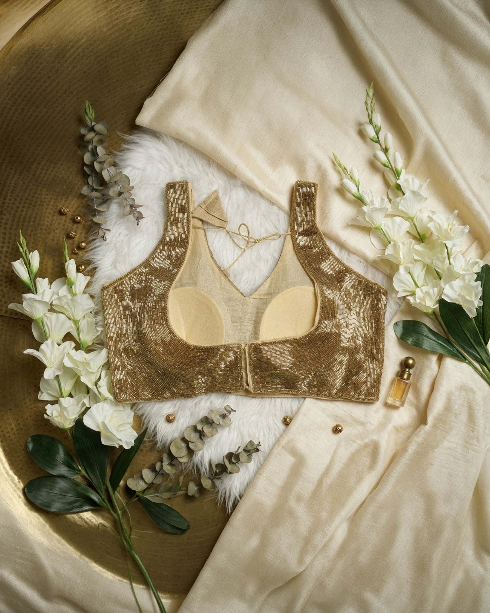 Noor Luxe Gold Sequin Blouse